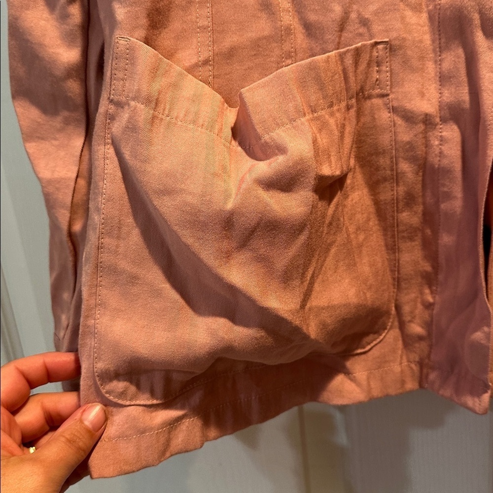 Kut From The Kloth Ren Mauve Pink Lightweight Jacket L  Barn Coat Fall - Picture 6 of 8